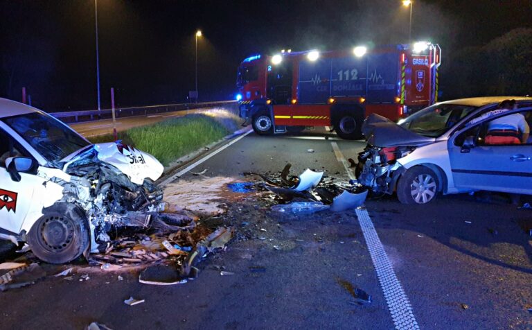 Čelno trčenje na trzinski obvoznici