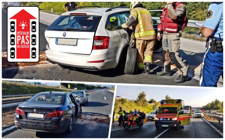 Nalet petih vozil na AC pri Šentjakobu