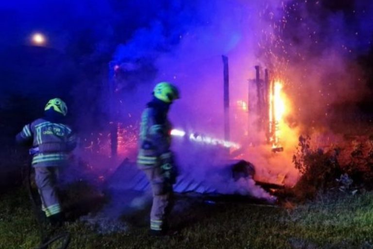 Požar lope na Vodovodni cesti